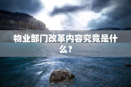 物业部门改革内容究竟是什么？