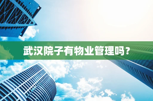 武汉院子有物业管理吗？
