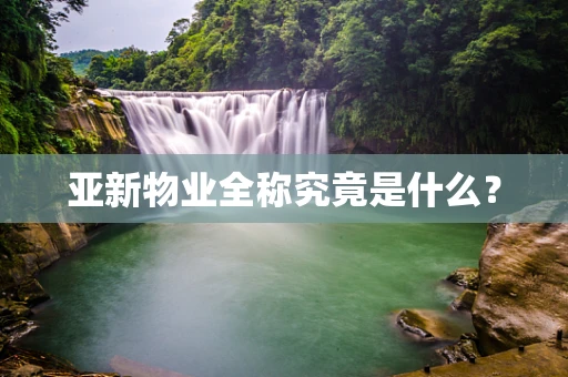 亚新物业全称究竟是什么？