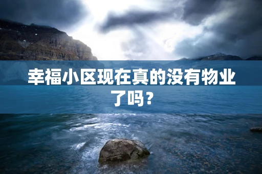 幸福小区现在真的没有物业了吗？