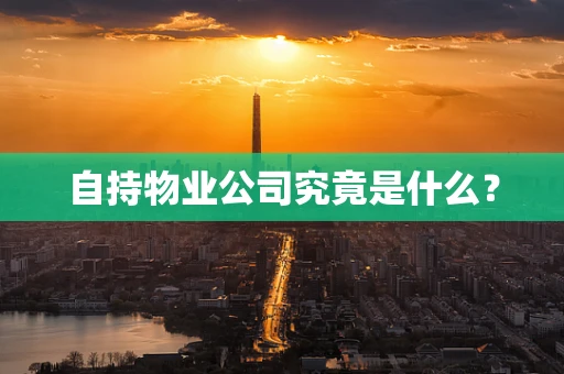 自持物业公司究竟是什么？