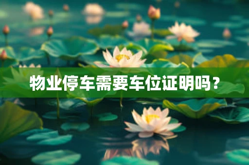物业停车需要车位证明吗？