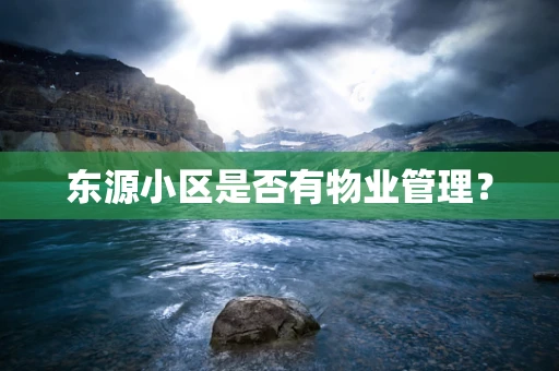 东源小区是否有物业管理？