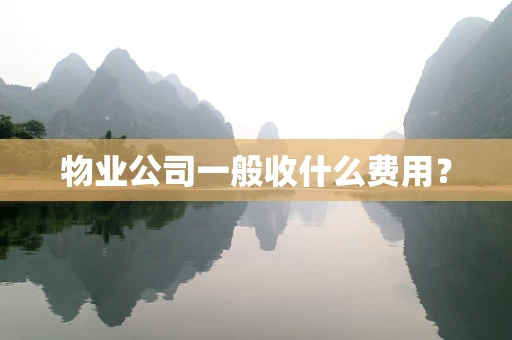 物业公司一般收什么费用？