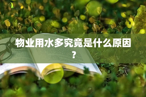 物业用水多究竟是什么原因？