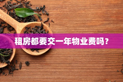 租房都要交一年物业费吗？