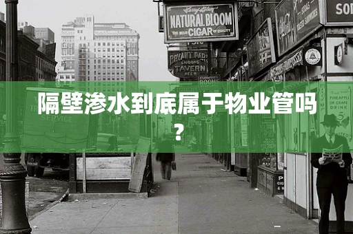 隔壁渗水到底属于物业管吗？