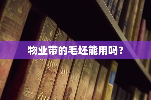 物业带的毛坯能用吗？