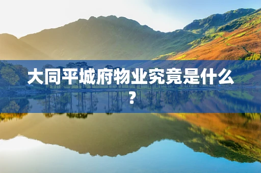 大同平城府物业究竟是什么？