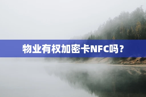 物业有权加密卡NFC吗？