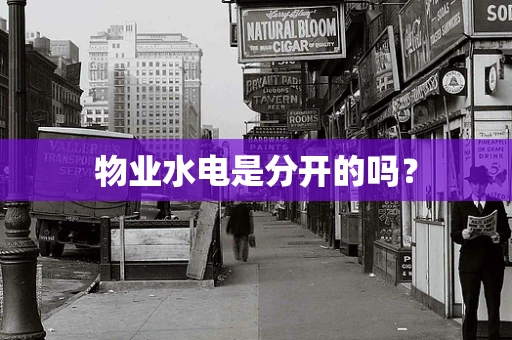 物业水电是分开的吗？