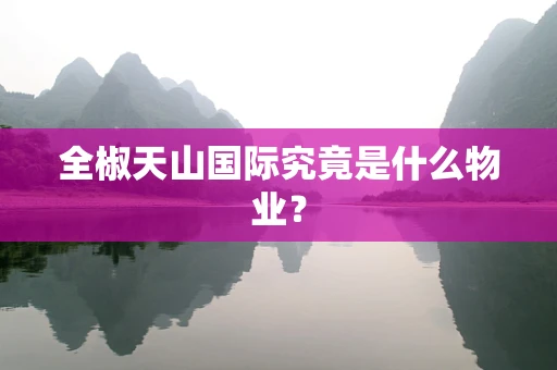 全椒天山国际究竟是什么物业？