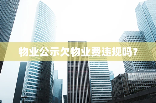 物业公示欠物业费违规吗？