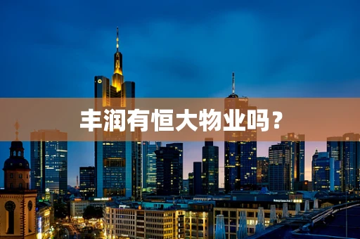 丰润有恒大物业吗？