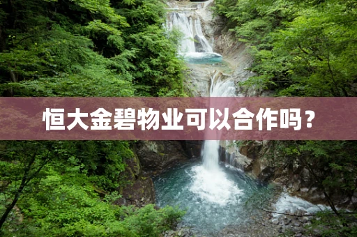 恒大金碧物业可以合作吗？