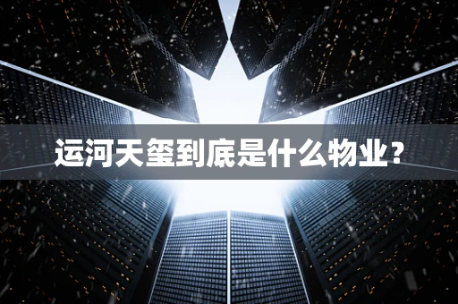 运河天玺到底是什么物业？