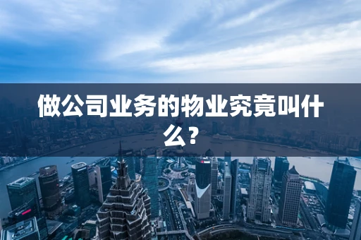 做公司业务的物业究竟叫什么？