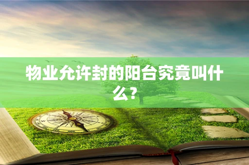 物业允许封的阳台究竟叫什么？