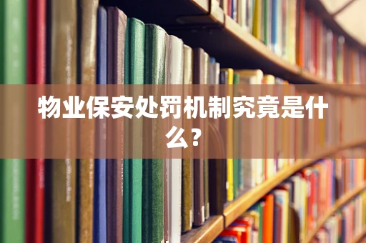物业保安处罚机制究竟是什么？