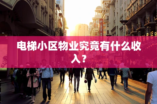 电梯小区物业究竟有什么收入？