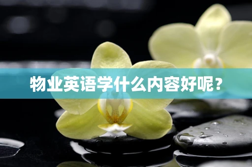 物业英语学什么内容好呢？