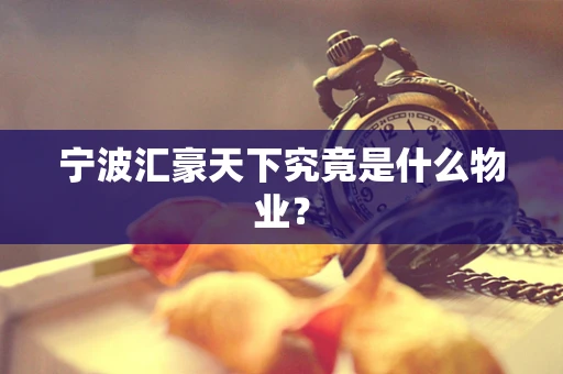 宁波汇豪天下究竟是什么物业？
