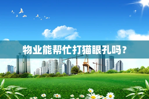 物业能帮忙打猫眼孔吗？