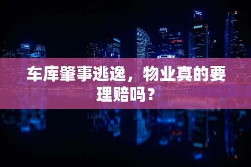 车库肇事逃逸，物业真的要理赔吗？