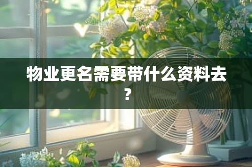 物业更名需要带什么资料去？