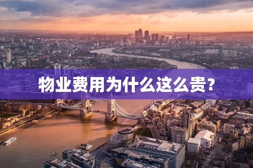 物业费用为什么这么贵？