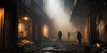 楼层失火熏黑物业会处理吗？