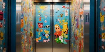 物业允许在电梯里贴贴纸吗？